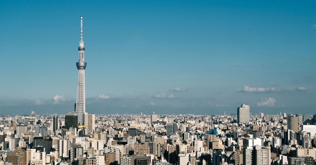 Tokyo skyline with Tokyo Skytree on a clear day
